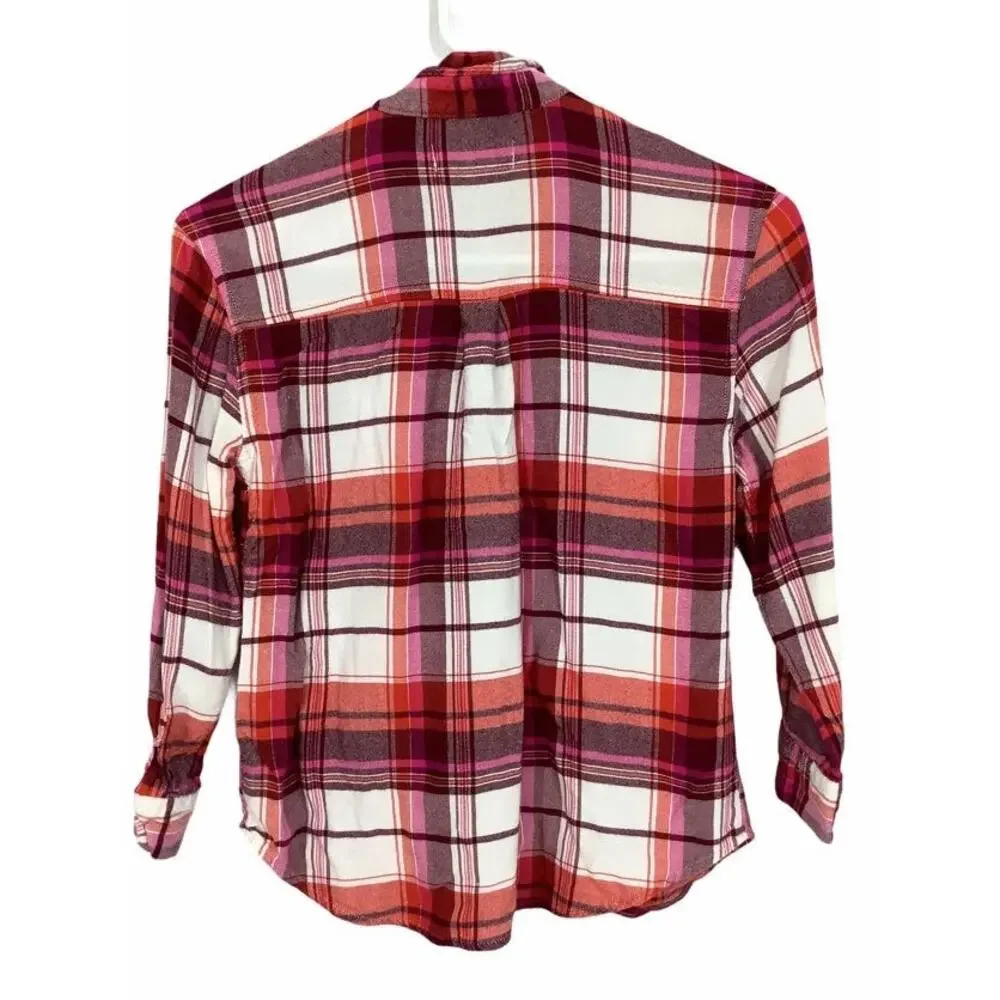 Old Navy Plaid L/S Button Down Shirt Medium 8
